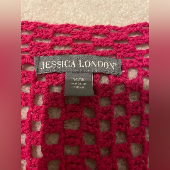 Jessica London crochet cardigan-size 14-16 EUC - Picture 4 of 6
